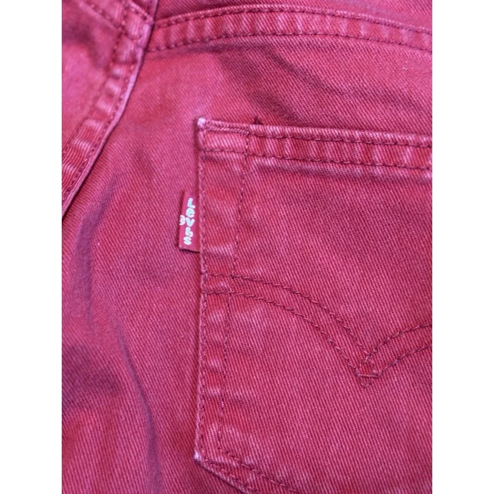 Levi's 511 Slim Fit Stretch Red Adjustable 8 Regular 24x22